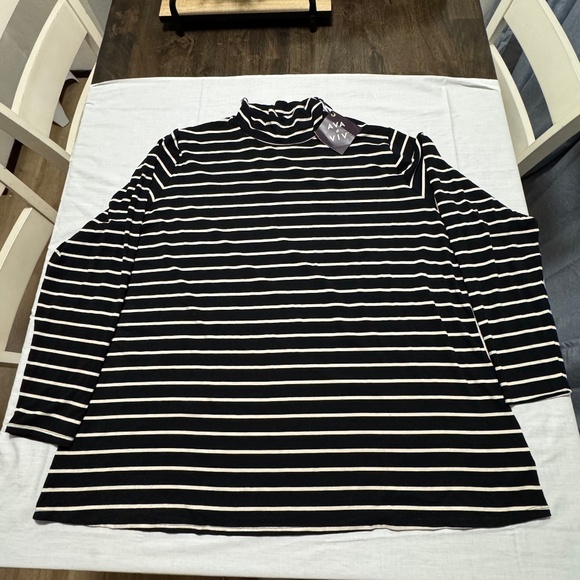 turtle neck long sleeve shirt brand ava & viv size 3x NWT - Picture 1 of 5